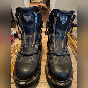 VTG Harley-Davidson Black Brake Light Motorcycle Boots